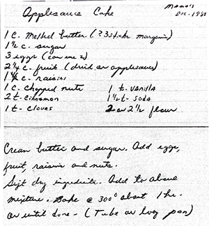 Applesauce Cake