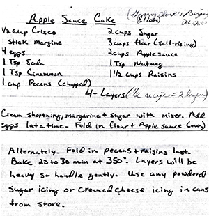 Apple Sauce Cake 