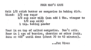 Poor Man's Cake