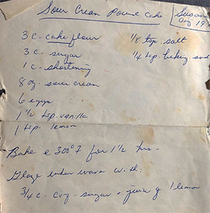 Sour Cream Pound Cake