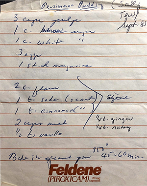 Persimmon Pudding 1985