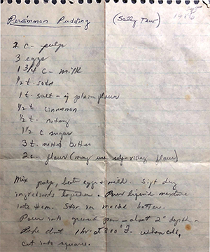 Persimmon Pudding 1986