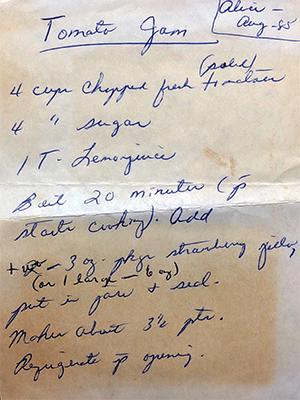 Alice's Tomato Jam 1985
