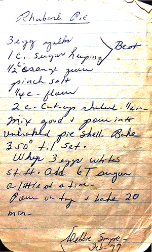 Rhubarb Pie