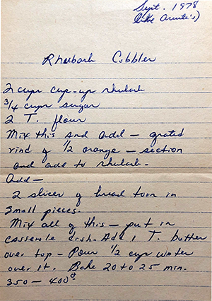 Rhubarb Cobbler