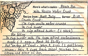 Peach Pie with Vanilla Wafer Crust